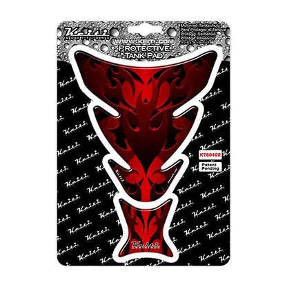 Motorcycle Tank Pad Flame KT8040 (Red) - color: Red