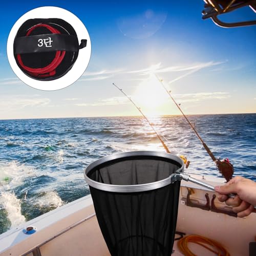 Cabilock Fishing Landing Net Nylon Mesh Foldable Portable Small Fish Guard Quick-Dry Nano Fabric for Outdoor Anglers and Freshwater Fishing Trips