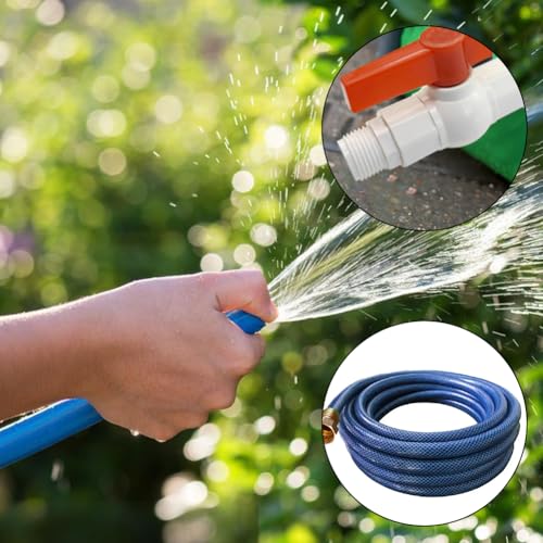 2Pcs Rain Barrel Spigot Faucet Kit with PVC Bulkhead Fitting Ball Valve Thread Seal Tape and Garden Hose Male Threaded Adapter (3/4" Male), fits 1-3/8 and 1-1/2 ID Hole
