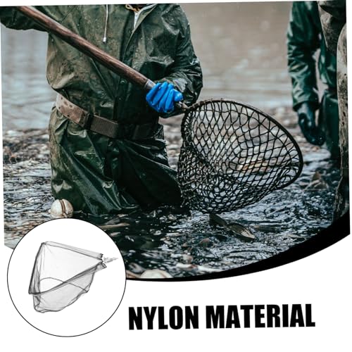 UPKOCH Detachable Triangle Fishing Net Head Stainless Steel Frame Portable Large Capacity Catching Basket Practical Replacement Mesh for Fish Lightweight and Strong Design