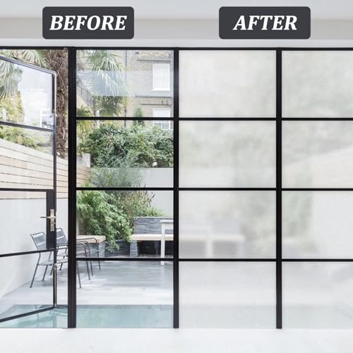 Frosted Glass Window Privacy Film - Heat Control Sun UV Blocking，Removable, Reusable, Opaque, Non Adhesive Static Cling Glass Stickers Door Coverings Decals for Bathroom Home Office - size: 23.6" x 78.7"
