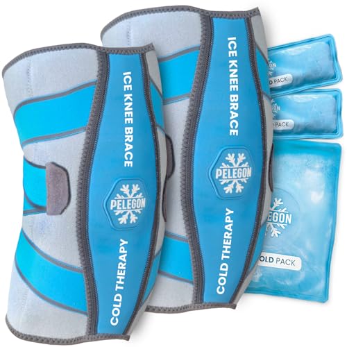 Knee Ice Pack Wrap - Adjustable Ice Pack for Knees Surgery, Replacement, Arthritis Pain, ACL, Sports Injuries, Post Surgery, for Long Duration - 2 Pack - color: Blue, size: 2 Pack