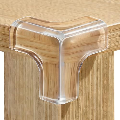 12 Pack Corner Protector, Clear Corner Guards Table Edge Protectors, Baby Safety Corner Bumpers Covers, Furniture & Sharp Corner Baby Proofing, T Shaped - color: Clear (T Shaped), size: 12 Pack