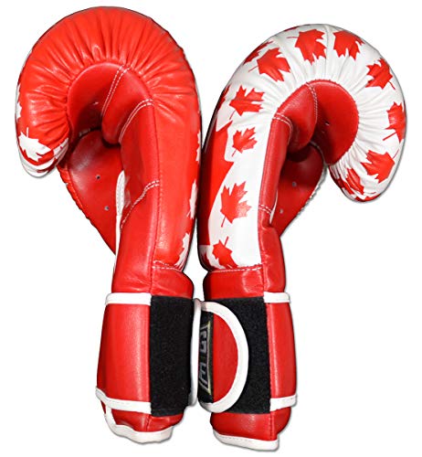 Gym Training Stand-Up Boxing Gloves - color: Canada, size: Regular weighs 12oz