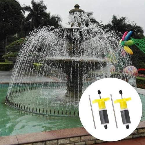 Submersible Pump Impeller Rotor Yellow 16mm Replacement Parts with Shaft Pack of 2