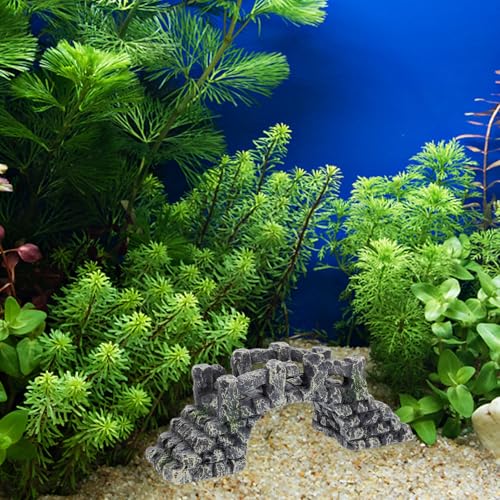 ERINGOGO Mini Resin Aquarium Bridge Model Fish Tank Decor Arch Landscape Ornament for Aquatic Terrariums and Turtle Basking Areas