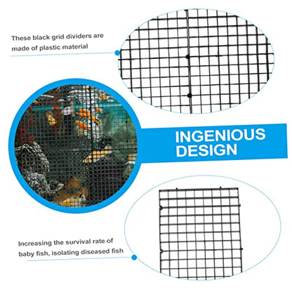 10pcs Fish Tank Divider Grid Divider Panels for Aquariums Easy to Install Isolation Board for Fish Breeding and Separation Material