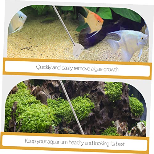 Kisangel Aquarium Cleaning Tool Kit Set with Tweezers Scissors and Scraper for Easy Fish Tank Maintenance Ergonomic Design for Effortless Use