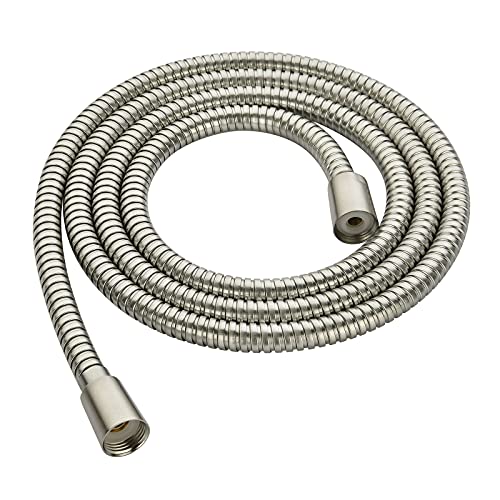 BRIGHT SHOWERS Shower Hose For Hand Held Shower Heads, 79 Inches Cord Extra Long Stainless Steel Hand Shower Hose, Ultra-Flexible Replacement Part with Brass Insert, Brushed Nickel - color: Brushed Nickel, size: 79 Inch