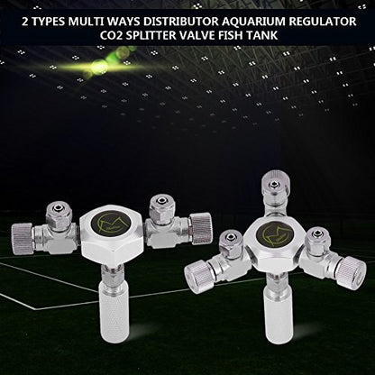 Yosoo 3 Way Splitter Regulator Valve, Aquarium, co2 Aquarium, Multi Way co2 Splitter co2 Regulator Solenoid 2/3 Way Lever Valve Regulator CO2 Splitter Aquarium