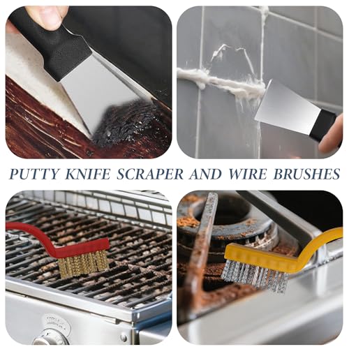 15pcs Crevice Cleaning Brush, Hard Bristle Brushes, Grout Cleaner Brush Household Cleaning Supplies, Gap Brush for Kitchen Bathroom Sink and Dead Corners