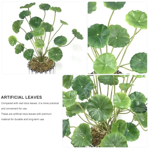 VILLCASE Artificial Lotus Leaves Faux Water Lily Pads Simulation Plastic Greenery 2pcs Home Party Decoration Indoor Scenic Display