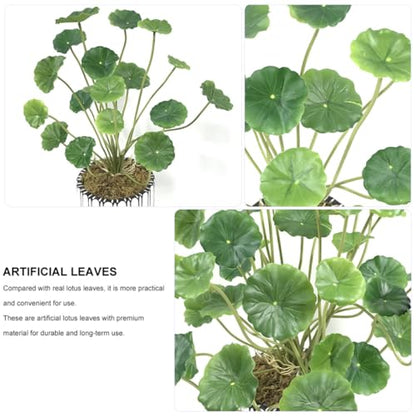 VILLCASE Artificial Lotus Leaves Faux Water Lily Pads Simulation Plastic Greenery 2pcs Home Party Decoration Indoor Scenic Display