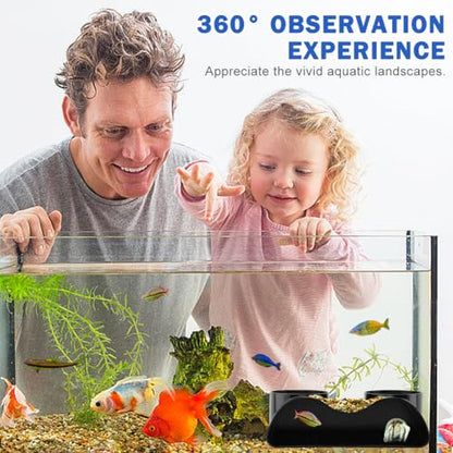 Aquarium Underground Tunnel Cave Two Hole Viewing Fish & Shrimp Under Gravel Tunnel Fish Tank Decor Decoration Hideout Interest with Simple Design