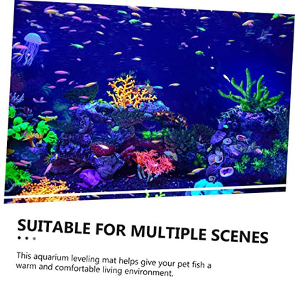 Mobestech 2pcs Reptile Terrarium Mat Thick Nonslip Tank Pad for Fish Tanks Shockproof Aquarium Bottom Mat and Absorbent Pad for Home Aquarium Setup