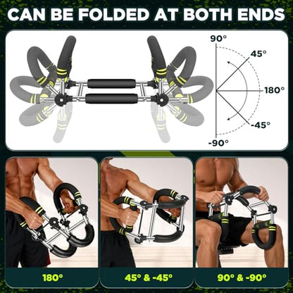 Twister Arm Trainer with Grip Strength Trainer, 20-270lbs 9-Level Adjustable Chest Workout Equipment, Arm Trainer for Men Women, Home Gym Strength Trainer, Chest and Arm Exerciser - color: Green