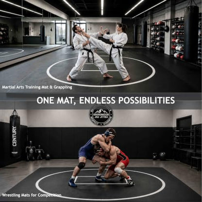 Wrestling Mat - Foam or Inflatable Wrestling Mats for Home, Jiu Jitsu Mats Kids, Thick Training Exercise Mats for BJJ, Gymnastics, Judo, Martial Arts, Boxing, Yoga