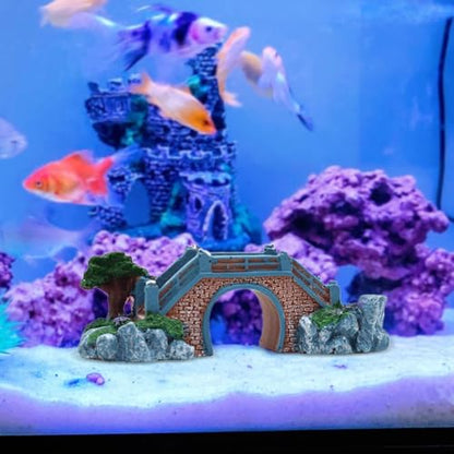 3X Tank Bridge Realistic Bridge Multifunctional Sturdy Crafts Landscaping Accessories Aquarium Decoration for Patio Porch