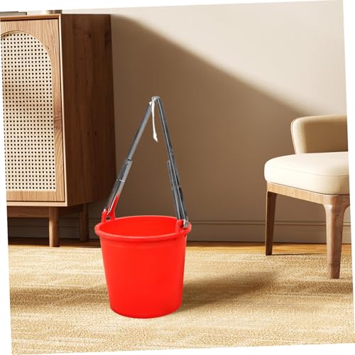 Toyvian Stainless Steel Bucket Rack Water Bucket Organizer Clasp Pail Shoulder Strap Tool Holder for Fishing Kitchen Use