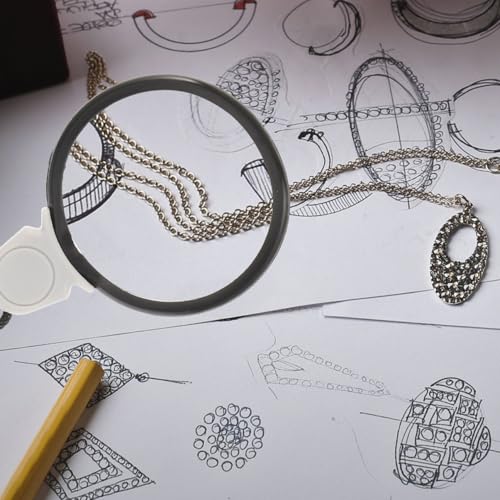 2pcs Portable Neck Hanging Magnifying Glass for Coins Maps and Jewelry Lightweight Design Enhanced Clarity for Prints and Detailed Observations