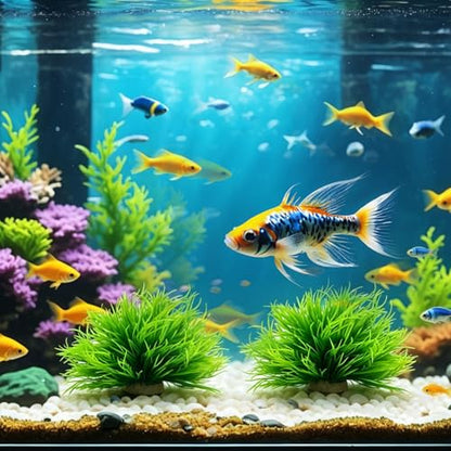 3 Pack Aquarium Plants,Decorations Artificial Fish Tank Plants with Weighted Base Green Aquarium Decor for Betta Tanks Aquascaping Reptile Terrariums (Green 3Pcs)