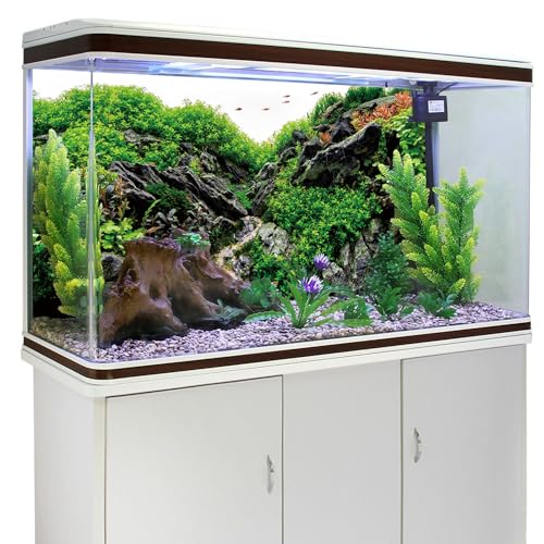 AWERT 36x24 inches Stone Aquarium Background Aquatic Plant River Bed & Lake Fish Tank Background Seaweed Aquarium Background Vinyl Background