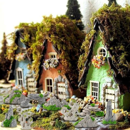 27 Pcs 9 Styles Zen Garden Accessories, Miniature Rockery Decoration Mini Garden Accessories for Micro Landscape Decoration Bonsai Ornament Plant Pot
