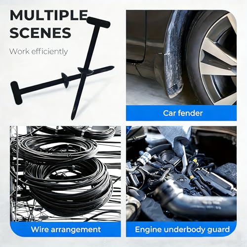 Nylon Universal Cable Tie Buckle, Multifunctional Automotive Self-Locking Zip Ties Clips for Car Repair-Fender, Engine Cover, Trunk Liner, Zipper Clip Fasteners Replaces Screws,50PCS