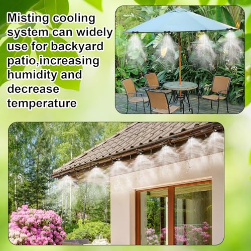 30 Pcs 1/4" Drip Irrigation Tee Connectors for Tube Quick Connect Parts Fittings for 1/4 Inch(6.35mm) Tubing or Sprinkler(Pom,Misting Nozzle,Black) - size: Black, style: Misting Nozzle