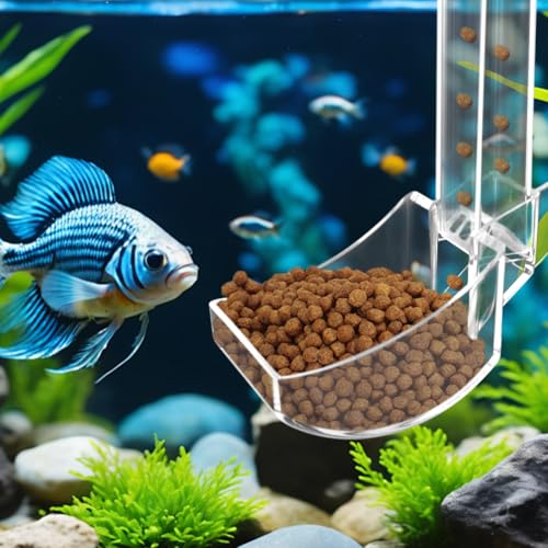 Shrimp Feeding Dish Set, Aquarium Fish Shrimps Feeder Set, Transparent Shrimp Feedings Tube, Fish Tank Feedings Supplies with Feeding Ring Cleaning Brush for Fishs Tank Aquarium (Clear)