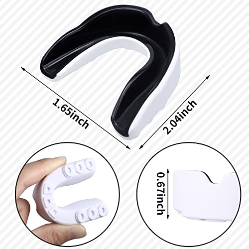 Frienda Adult Mouth Guards for Sports with Case - color: Black White Combined