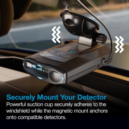 Escort Original Radar Detector EZ Mag Mount - StickyCup Silicon Suction Cup (Black) for Escort Models MAX 360/c MKII, Redline 360c, MAX 3, Cobra RAD 700i and Additional Models