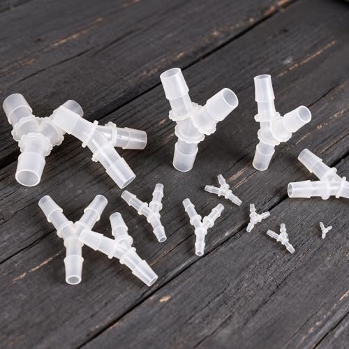 3/4" Hose Barb Fitting Equal Barbed Y Shaped 3 Way Plastic Joint Splicer Mender Adapter Union for Air Line Tubing Pipe (Pack of 4) - size: 0.75 Inch