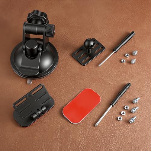 2 Pack Rear Dash Cam Mounts Car Rear Camera Mount Backup Camera Suction Cup Mount Clip Replacement Adhesive Backup Carplay Mounts for Windshield Universal Holder for Car Recorder, Adjustable