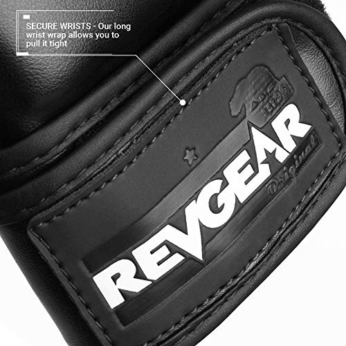 Revgear Pinnacle MMA Gloves | Classic MMA Sparring Glove Design - color: Black/Black, size: Medium