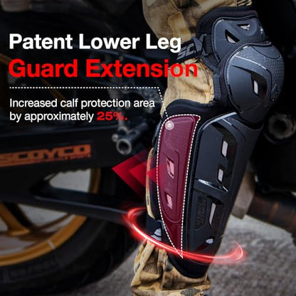 Scoyco Motorcycle Knee Pads CE Level 1 Protective Knee Shin Riding Gear Adult