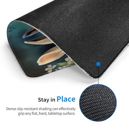 Mouse Pad Washable Mousepad with Non-Slip Rubber Base Easter Bunny Mouses Mat for Laptop Desk Pad Gaming Mousepad for Office Computer Home 10x12Inch - color: Easter Bunny