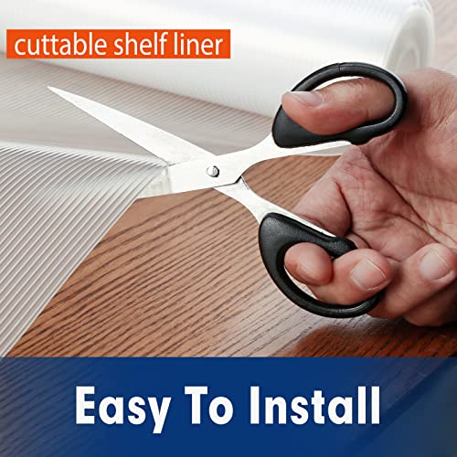 Shelf Liner, Drawer Liner, 20 Inches x 10 FT Cabinet Liner for Kitchen Cabinets Non-Adhesive Shelf Liners, Waterproof Shelf Paper with Non-Slip, Durable Liners, Clear - color: Clear, size: 20"W x 120"L