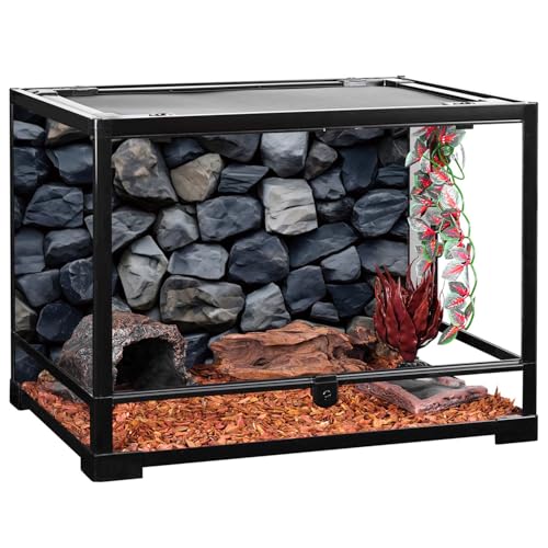 AWERT 36x24 inchesReptile Habitat Background Underwater Stone Aquarium Background Black Stone Decorative Background Rock Wall Nature Landscape Fish Tank Background Decor