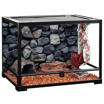 AWERT 36x24 inchesReptile Habitat Background Underwater Stone Aquarium Background Black Stone Decorative Background Rock Wall Nature Landscape Fish Tank Background Decor