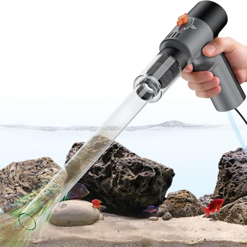 Aquarium Gravel Cleaner,6 in 1 Automatic Fish Tank Cleaning Tools Gravel Vacuum for Aquarium