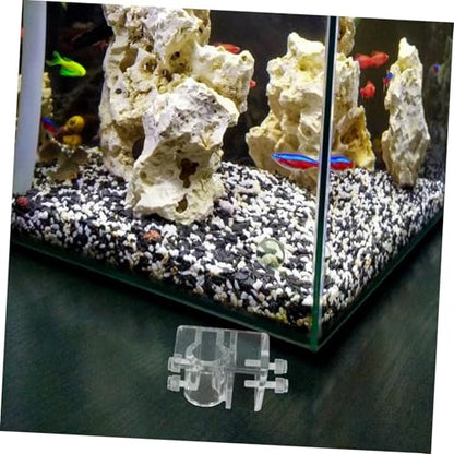 Mikikit Robust Aquarium Water Holder Fish Tank Tubing Clamp Acrylic Tool Rack Accessory