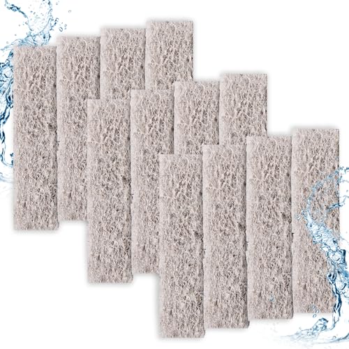 NQEUEPN 12pcs Filter Pads for Aqueon, Fish Tank Ammonia Reducer Filter Pads Carbon Filter Pads Aquarium Filter Accessories Compatible with Aqueon QuietFlow LED PRO Model 30 & 50