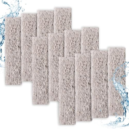 NQEUEPN 12pcs Filter Pads for Aqueon, Fish Tank Ammonia Reducer Filter Pads Carbon Filter Pads Aquarium Filter Accessories Compatible with Aqueon QuietFlow LED PRO Model 30 & 50