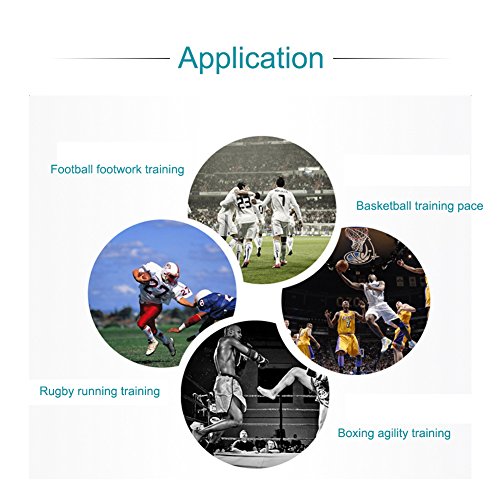 Dioche Speed Training Ladder, Portable Footwork Exercise Tackle for Football Soccer Sports (7m13 - Rung-Yellow)