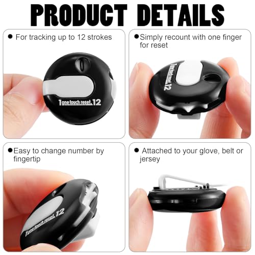 Frienda Golf Score Counter with One Touch Reset - color: Black
