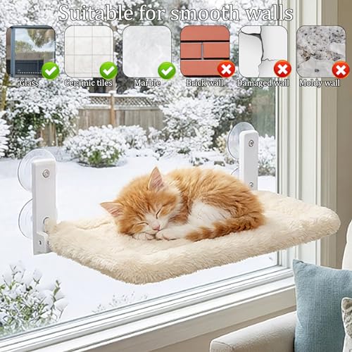 Cat Window Perch Suction Cups, 4 Pcs Clear Strong Cat Window Hammock Suction Cup Replacement for Cats Windows Seat
