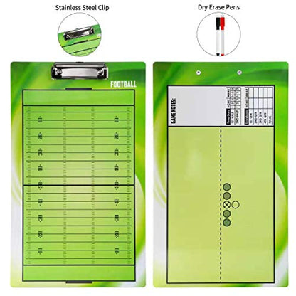 BETTERLINE Football Coaching Board Double Sided Dry Erase Clipboard Sports