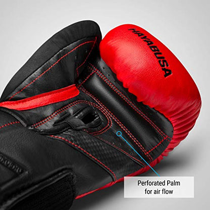 Hayabusa T3 Boxing Gloves - Sparring | Sparring Gloves, Muay Thai Gloves, Kickboxing Gloves, Heavy Bag Gloves, Boxing Gloves for Men and Women, Boxing Gloves - color: Red/Black, size: 12oz