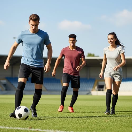 2 Pairs Shin Guard Sleeves, Soccer Shin Guard Covers Soft Soccer Sock Sleeves Shins Pads Socks Breathable Shins Pads Holders for Man Woman Adults Beginners Sport Football Black & White L